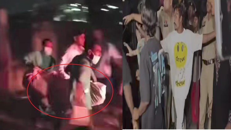 रायपुर अस्पताल में सिवरेज टैंक हादसे का दृश्य