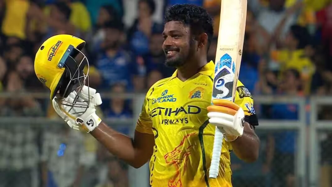 IPL में संजू सैमसन ने लगाया शतक का 'पंजा', वानखेड़े में चेन्नई ने ठोके 207 रन; चौकों-छक्कों की ह