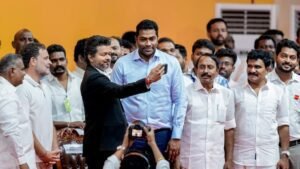 tamilaga vettri kazhagam tvk chief c joseph vijay takes oath as the tamil nadu chief minister duri 102353443 16x9 0