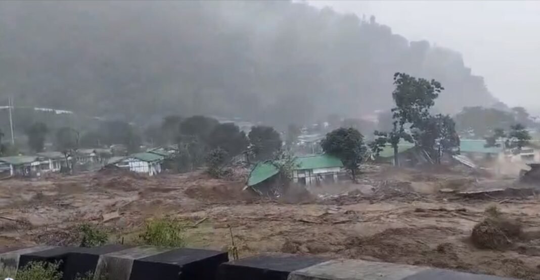 Arunachal Pradesh Flood Damage June 2026 Arunachal Pradesh Floods के बाद केयी पान्योर जिले में भारी बारिश और बाढ़ से हुए नुकसान का दृश्य