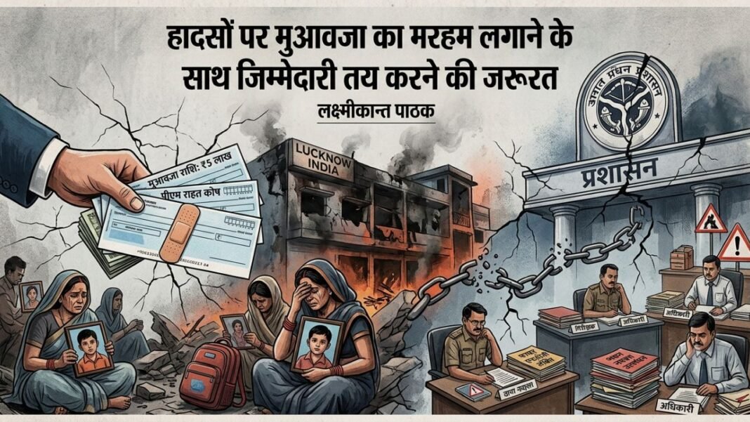 Lucknow Fire Editorial Accountability लखनऊ अग्निकांड पर जवाबदेही और मुआवजे पर विशेष संपादकीय