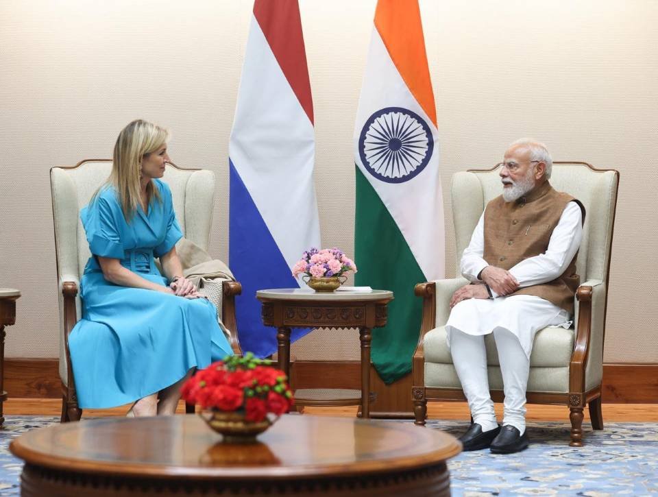 Queen Máxima India Visit PM Modi Meeting Prime Minister Narendra Modi meets Queen Máxima of the Netherlands to discuss Digital Public Infrastructure and financial inclusion