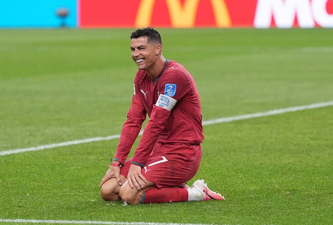 Cristiano Ronaldo World Cup Record 2026 Cristiano Ronaldo World Cup Record बनाते हुए उज्बेकिस्तान के खिलाफ गोल का जश्न मनाते रोनाल्डो