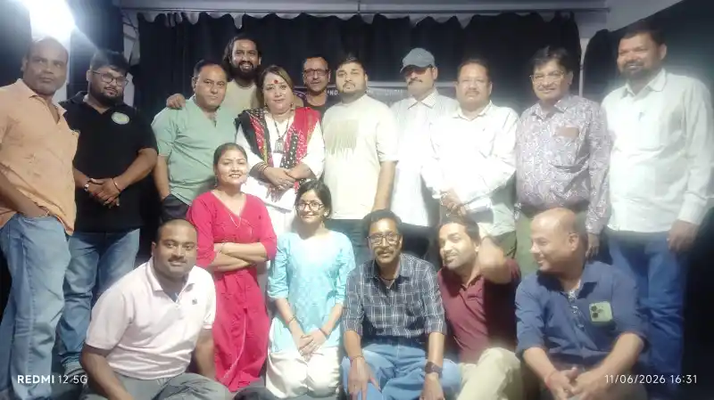 all-india-theatre-council-director-club-inauguration-delhi दिल्ली में आयोजित ऑल इंडिया थिएटर काउंसिल के डायरेक्टर क्लब कार्यशाला का उद्घाटन करते अतिथि और उपस्थित रंगकर्मी