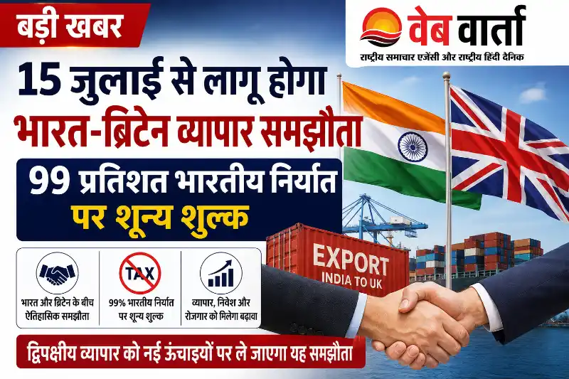 india-uk-trade-agreement-zero-tariff-export-july-15 भारत-ब्रिटेन व्यापार समझौता 15 जुलाई से लागू, निर्यात को मिलेगा बड़ा लाभ