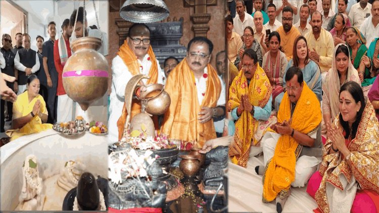मोदी सबसे लंबे कार्यकाल वाले PM: दिल्ली सीएम से भाजपा मोदी सबसे लंबे कार्यकाल वाले PM: दिल्ली सीएम से भाजपा के राष्ट्रीय अध्यक्ष और सांसद तक पहुंचे मंदिर; पूजा की