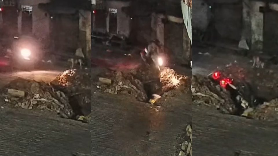 कानपुर: सड़क पर खुला पड़ा था सीवर का गड्ढा, बाइक कानपुर: सड़क पर खुला पड़ा था सीवर का गड्ढा, बाइक समेत गिरा डिलीवरी बॉय, गंभीर रूप से घायल