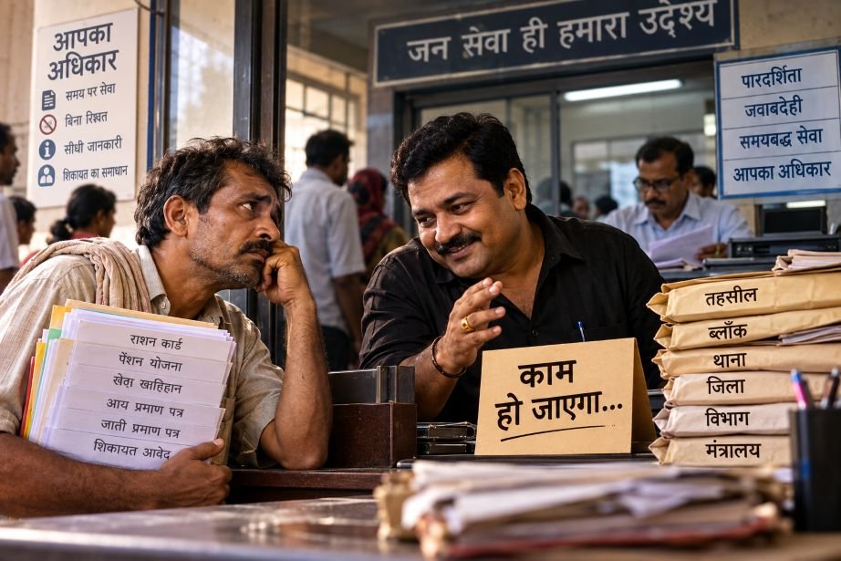 Citizen Rights Government Office Middleman System बिचौलिया व्यवस्था और Citizen Rights – सरकारी दफ्तर में अपने हक के लिए संघर्ष करता नागरिक